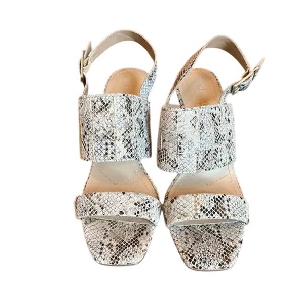 Charles by Charles David Reptile Print Maison Block-Heel City Sandals - SIZE 8M - Picture 3 of 12